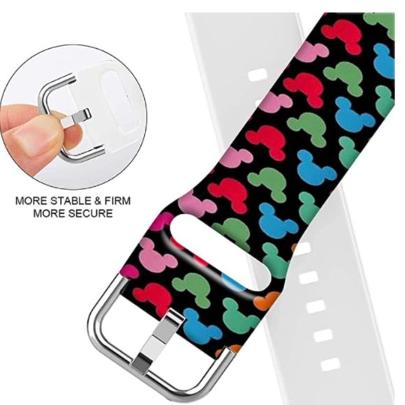 FLAPI Silicone Printed Cartoon Band for iWatch 42mm/44mm - Picture 2 of 4